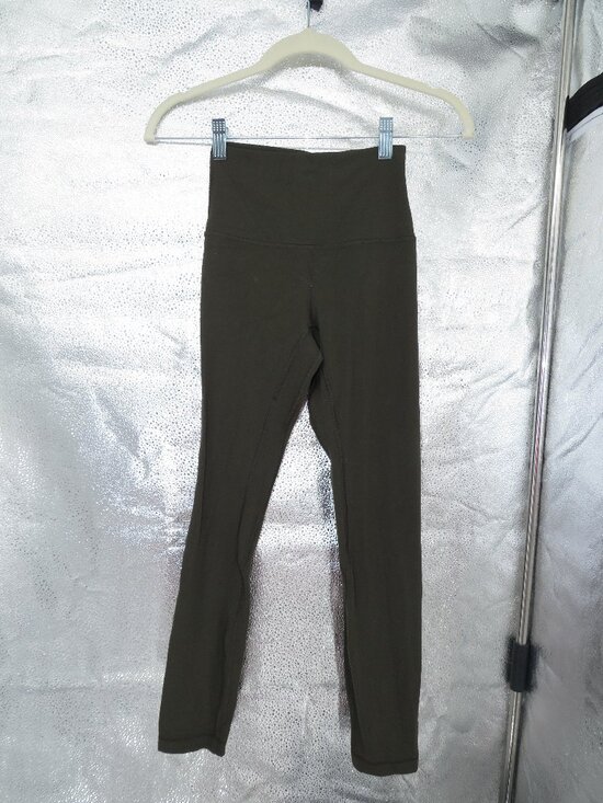 lululemon athletica Pants - Lululemon Dark Olive Align Mid Rise Leggings 26 Inseam Size 2 Green Tight Pant